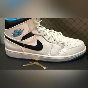 Nike Air Jordan 1 Mid 'Laser Blue' Mens 12